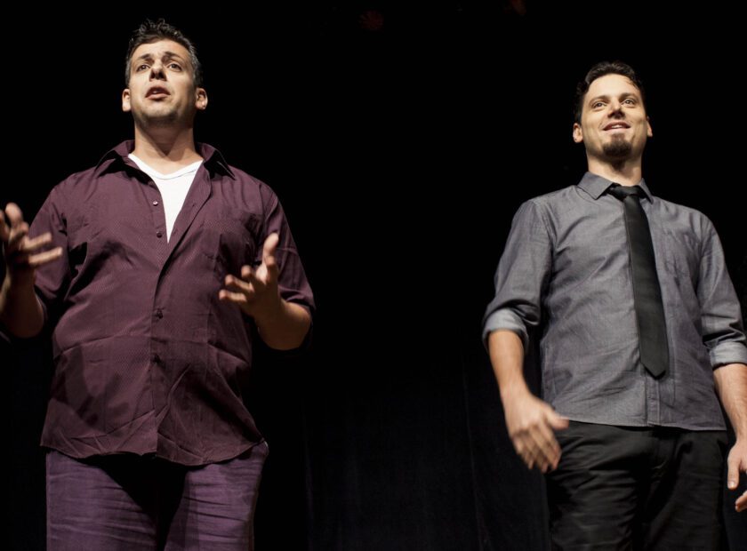 Espetáculo de improviso Gorilas, com Edson Duavy, Daniel Nascimento, Ricardo Pipo, Gustavo Miranda, Andrei Moscheto